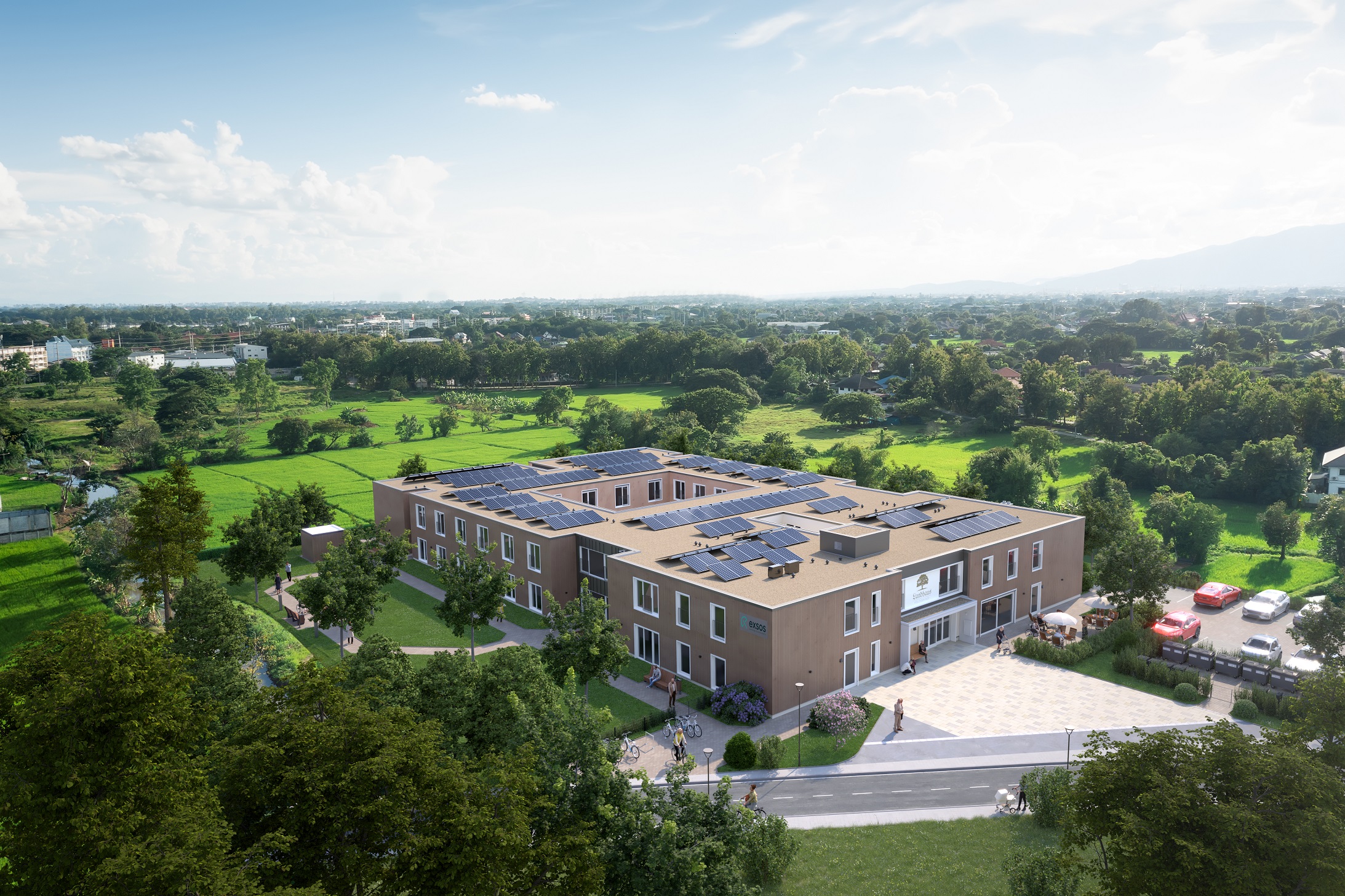 Landhaus – Außenansicht eines Pflegeappartements