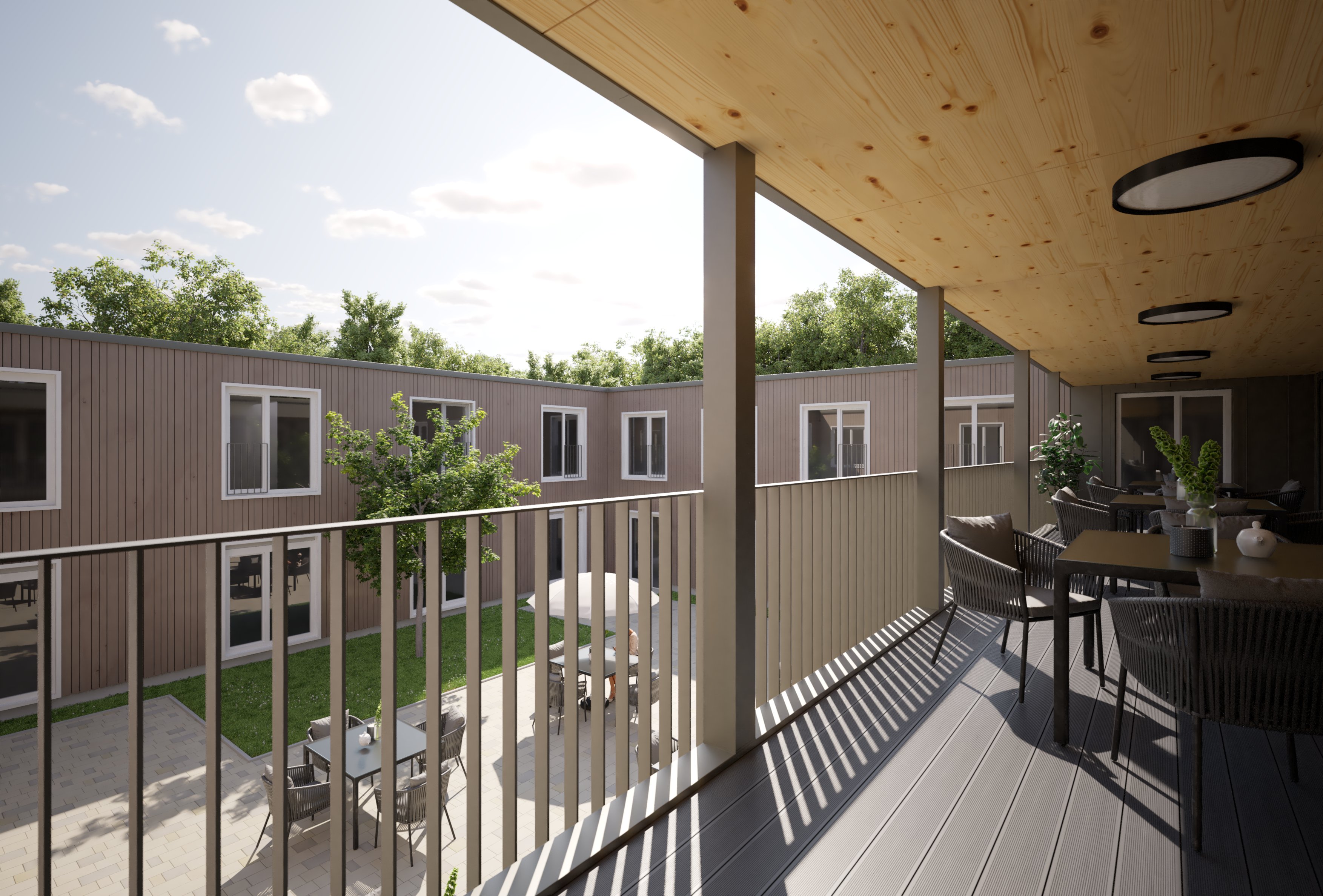 Wohnraum in einem Landhaus-Pflegeappartement